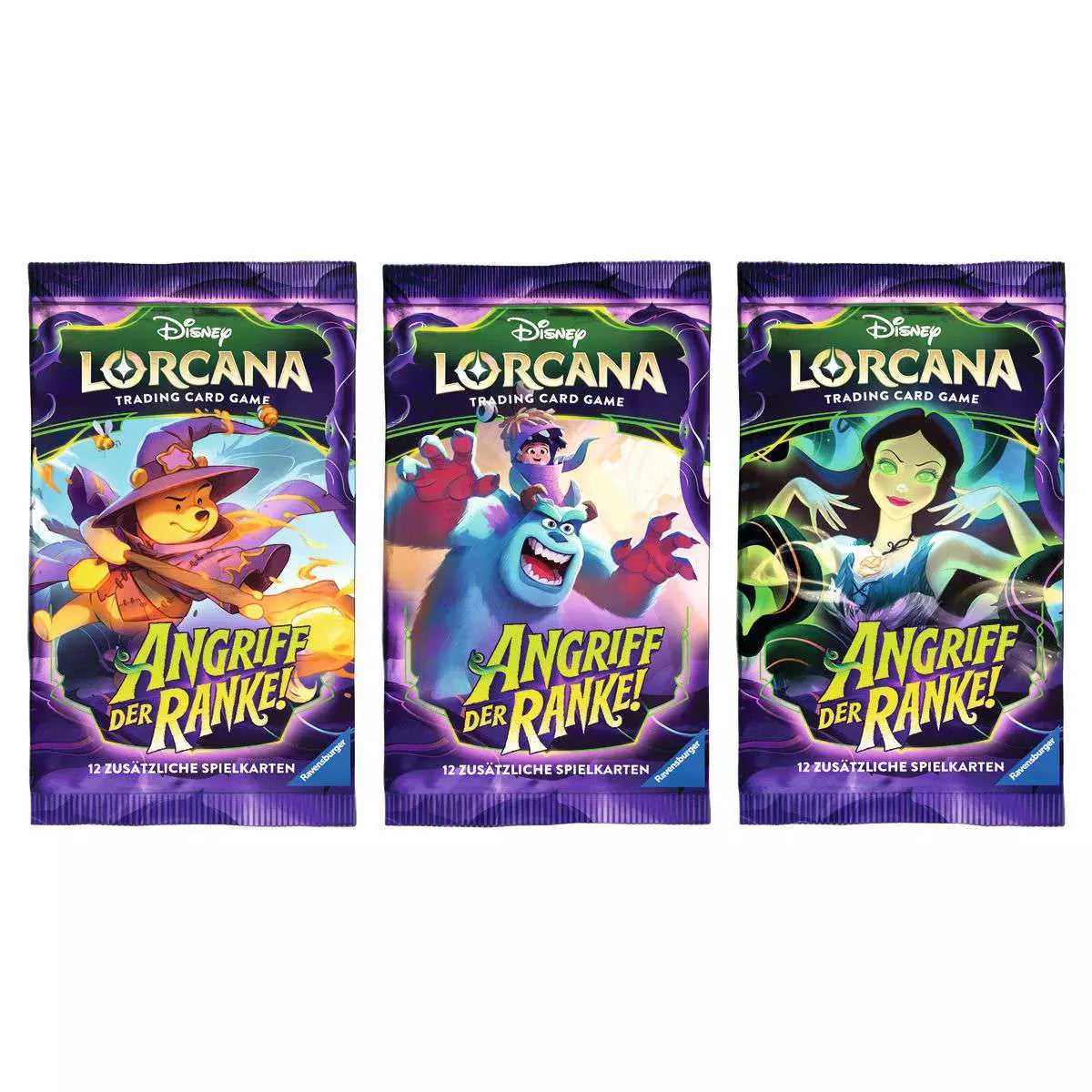 Disney Lorcana Angriff der Ranke Einzelbooster Deutsch mit 12 Karten