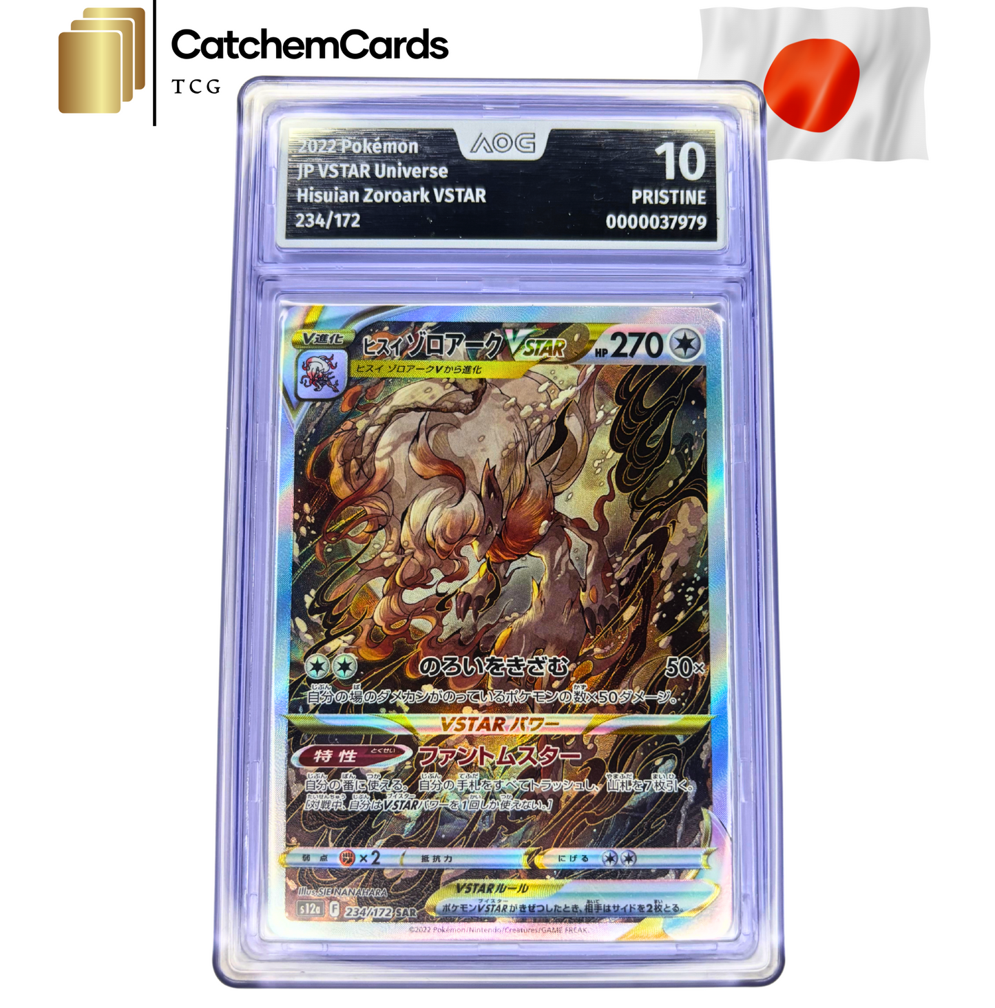 Hisui-Zoroark VSTAR AOG 10 Mint Pokemon Grading Karte Slab
