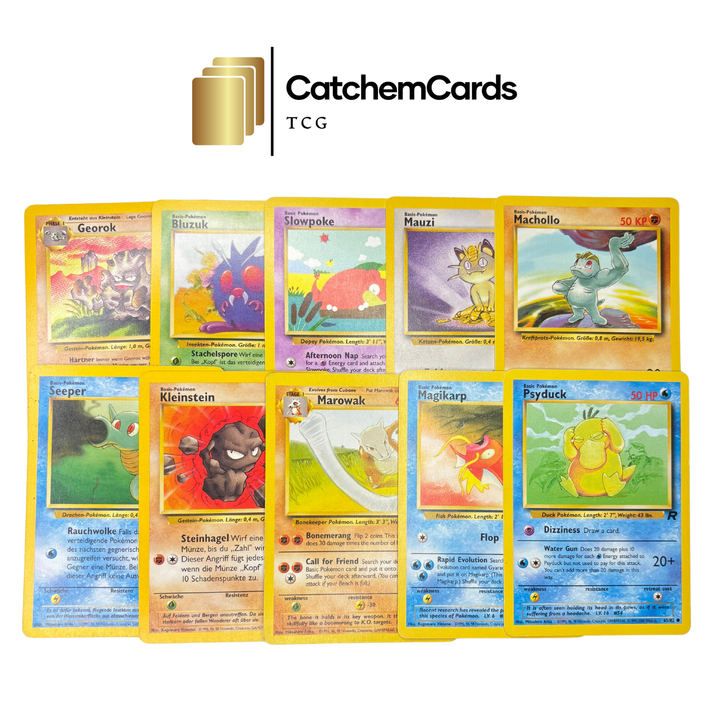 Pokemon Vintage Mystery 10er Bundle Einzelkarten aus 1999-2001