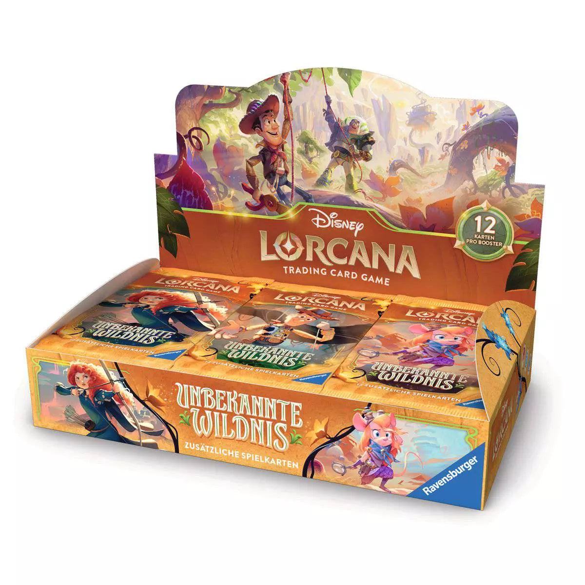 Disney Lorcana Unbekannte Wildnis Booster Display Deutsch mit 24 Boostern
