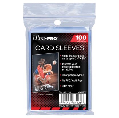 Ultra PRO Penny Sleeves – 100 transparente Kartenhüllen (Standard 63,5 × 88,9 mm)