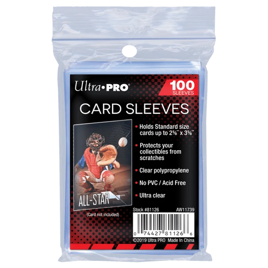 Ultra PRO Penny Sleeves – 100 transparente Kartenhüllen (Standard 63,5 × 88,9 mm)