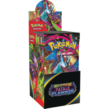 Pokémon Mega-Entwicklung Fatale Flammen Display Deutsch – 18 Booster