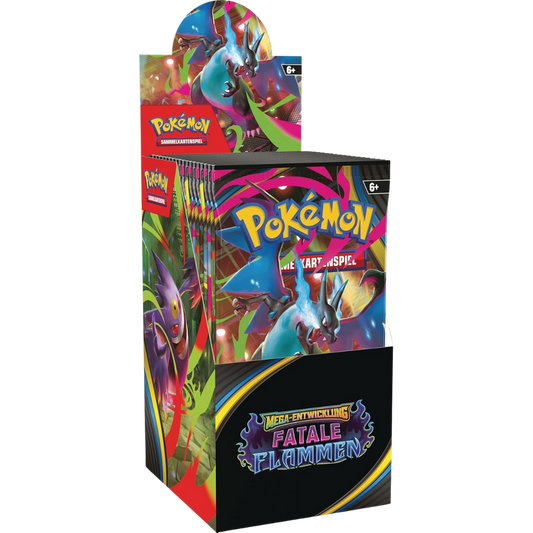 Pokémon Mega-Entwicklung Fatale Flammen Display Deutsch – 18 Booster