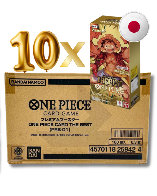 One Piece PRB01 Case 10x The Best Premium Booster Display Box JPN