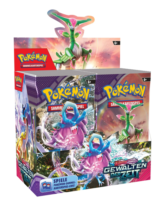 Pokemon Display Gewalten der Zeit Deutsch Karmesin & Purpur TCG Sammelkarten