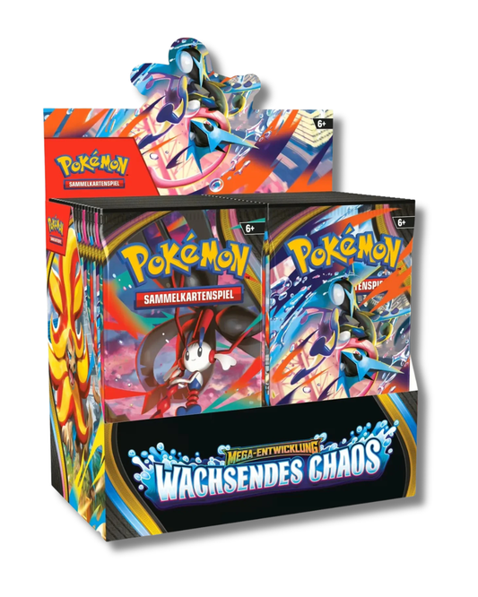 Pokemon Wachsendes Chaos Display Booster Box Deutsch Mega Entwicklung TCG Sammelkarten