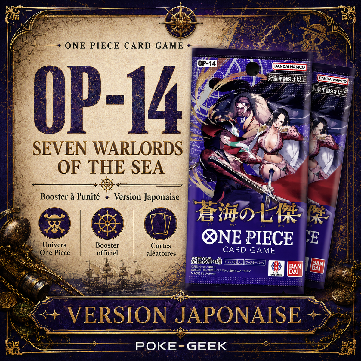 ONE PIECE The Azure Sea’s Seven OP-14 Einzelbooster Japanisch